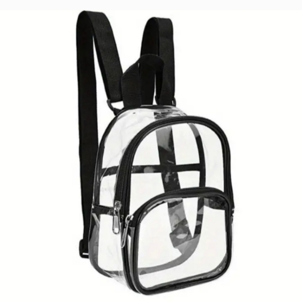 Transparent Black Mini Travel BackPack